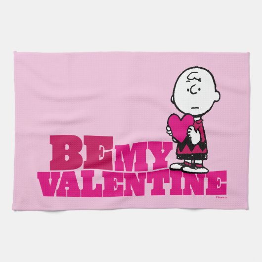 pinda's | Charlie Brown be My Valentijn Theedoek (Horizontaal)