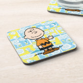 pinda's | Charlie Brown Comic Pattern Bier Onderzetter (Linkerzijde)