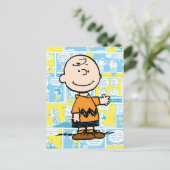 pinda's | Charlie Brown Comic Pattern Briefkaart (Staand voorkant)