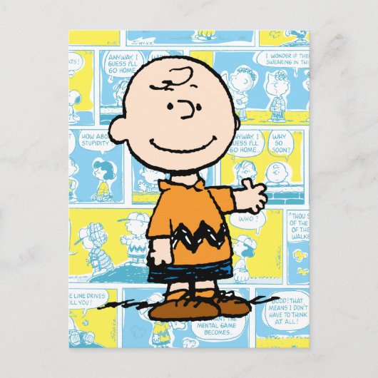 pinda's | Charlie Brown Comic Pattern Briefkaart (Voorkant)