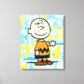 pinda's | Charlie Brown Comic Pattern Canvas Afdruk (Voorkant)