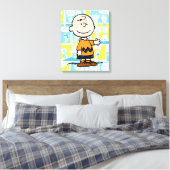 pinda's | Charlie Brown Comic Pattern Canvas Afdruk (Insitu (Slaapkamer))