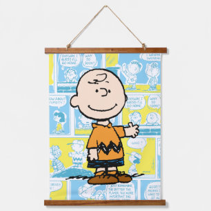 pinda's Charlie Brown Comic Pattern Hangend Wandkleed