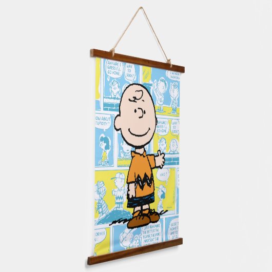 pinda's | Charlie Brown Comic Pattern Hangend Wandkleed (Gebogen)