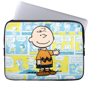 pinda's   Charlie Brown Comic Pattern Laptop Sleeve