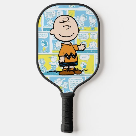 pinda's | Charlie Brown Comic Pattern Pickleball Paddle (Achterkant)