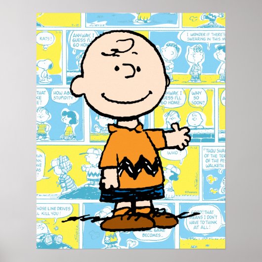 pinda's | Charlie Brown Comic Pattern Poster (Voorkant)