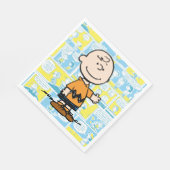 pinda's | Charlie Brown Comic Pattern Servet (Hoek)