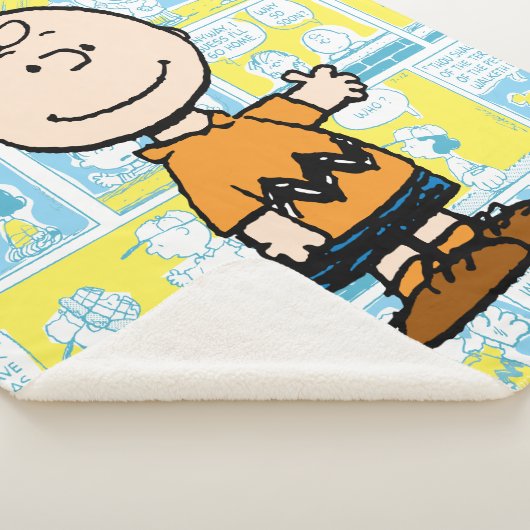 pinda's | Charlie Brown Comic Pattern Sherpa Deken (3/4)