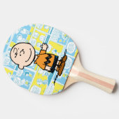 pinda's | Charlie Brown Comic Pattern Tafeltennisbatje (Zijkant)