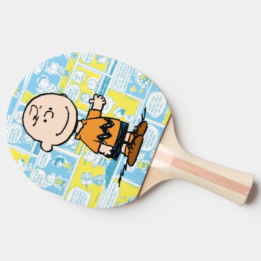 pinda's | Charlie Brown Comic Pattern Tafeltennisbatje (Zijkant)