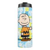 pinda's | Charlie Brown Comic Pattern Thermosbeker (Voorkant)