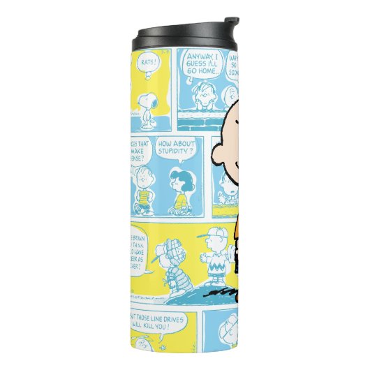 pinda's | Charlie Brown Comic Pattern Thermosbeker (Gedraaid links)