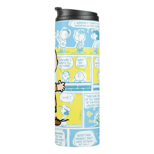 pinda's | Charlie Brown Comic Pattern Thermosbeker (Geroteerd rechts)