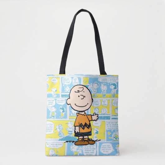 pinda's | Charlie Brown Comic Pattern Tote Bag (Voorkant)