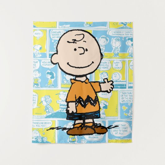 pinda's | Charlie Brown Comic Pattern Wandkleed (Voorkant)