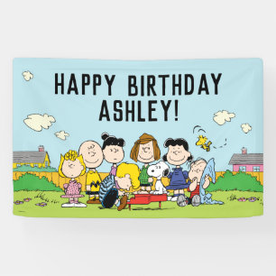 pinda's Charlie Brown en Gang Birthday Banner