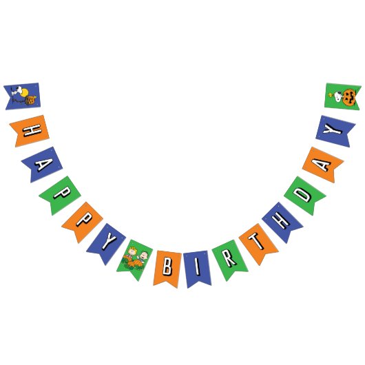 pinda's | Charlie Brown en Gang Birthday Bunting Vlaggetjes (Alle)