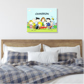pinda's | Charlie Brown en Gang | Jouw namen toevo Canvas Afdruk (Insitu (Slaapkamer))