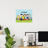 pinda's | Charlie Brown en Gang | Jouw namen toevo Poster (Thuiskantoor)