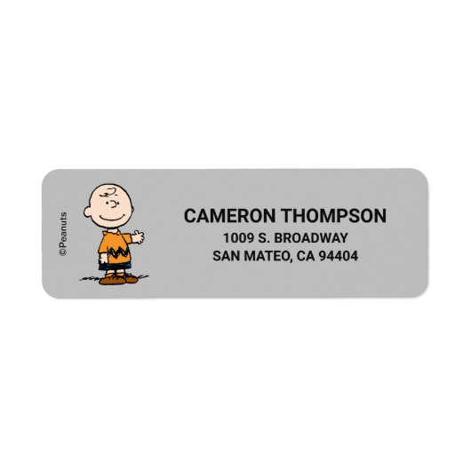 pinda's | Charlie Brown Etiket (Voorkant)