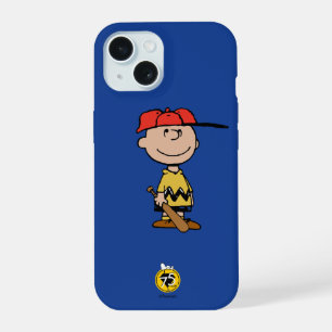 Pinda's Charlie Brown honkbal glimlach iPhone 15 Case