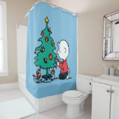 pinda's | Charlie Brown-kerstlampjes Douchegordijn (In situ)
