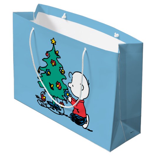 pinda's | Charlie Brown-kerstlampjes Groot Cadeauzakje (Achterkant Gekanteld)