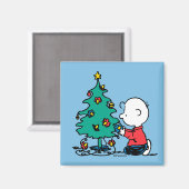 pinda's | Charlie Brown-kerstlampjes Magneet (Voorkant / Achterkant)