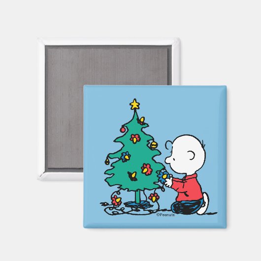 pinda's | Charlie Brown-kerstlampjes Magneet (Voorkant / Achterkant)