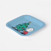 pinda's | Charlie Brown-kerstlampjes Papieren Bordje (Gebogen)