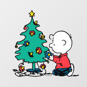 pinda's | Charlie Brown-kerstlampjes Raamsticker (Vel)