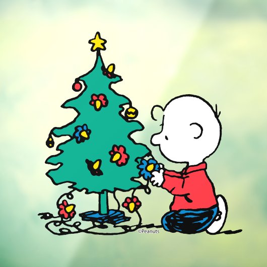 pinda's | Charlie Brown-kerstlampjes Raamsticker (Vel 3)