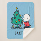 pinda's | Charlie Brown-kerstlampjes Sherpa Deken (Voorkant)
