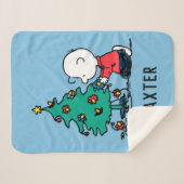 pinda's | Charlie Brown-kerstlampjes Sherpa Deken (Voorkant (horizontaal))