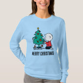 pinda's | Charlie Brown-kerstlampjes T-shirt (Voorkant)
