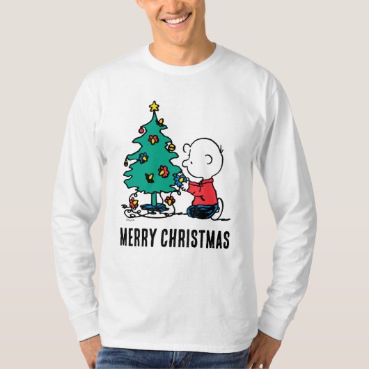 pinda's | Charlie Brown-kerstlampjes T-shirt (Voorkant)