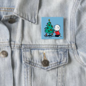 pinda's | Charlie Brown-kerstlampjes Vierkante Button 5,1 Cm (In situ)
