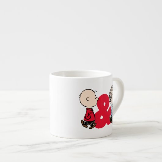 pinda's | Charlie Brown & Linus Espresso Kop (Voorkant rechts)