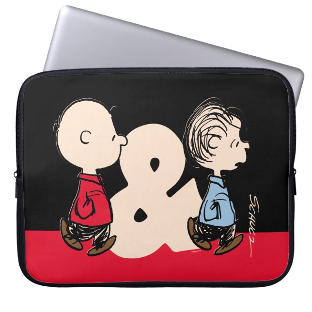 pinda's | Charlie Brown & Linus Laptop Sleeve (Voorkant)
