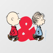 pinda's | Charlie Brown & Linus Raamsticker (Vel)
