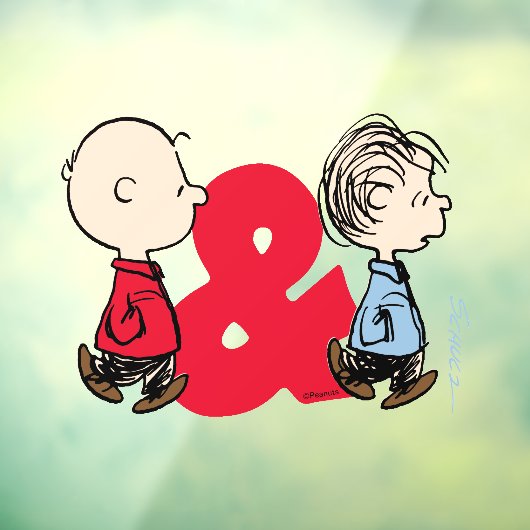 pinda's | Charlie Brown & Linus Raamsticker (Vel 3)
