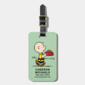 pinda's | Charlie Brown met Snoopy's Dish Bagagelabel (Voorkant verticaal)