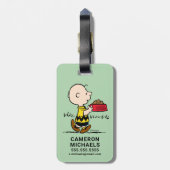 pinda's | Charlie Brown met Snoopy's Dish Bagagelabel (Achterkant verticaal)