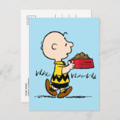 pinda's | Charlie Brown met Snoopy's Dish Briefkaart (Voorkant / Achterkant)