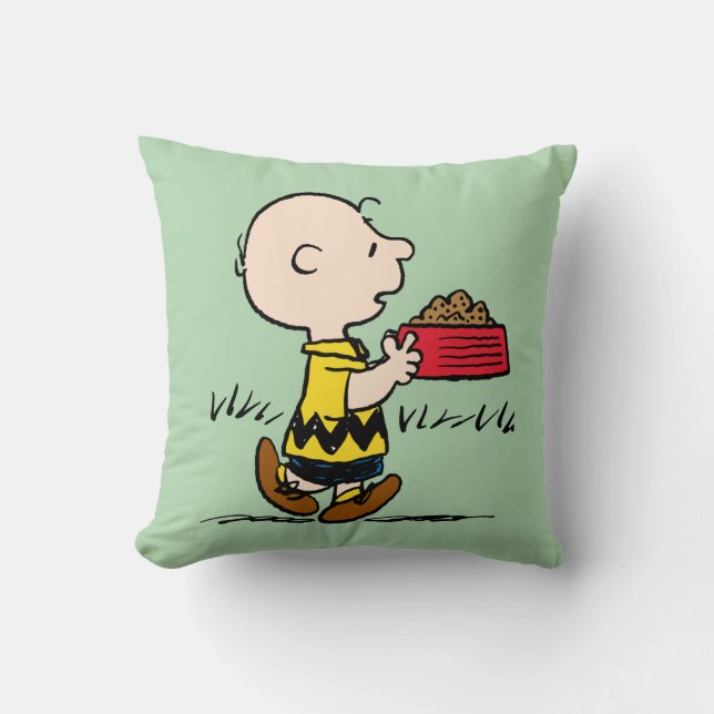 pinda's | Charlie Brown met Snoopy's Dish Kussen (Voorkant)