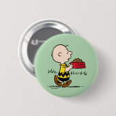 pinda's | Charlie Brown met Snoopy's Dish Ronde Button 5,7 Cm (Voorkant /achterkant)