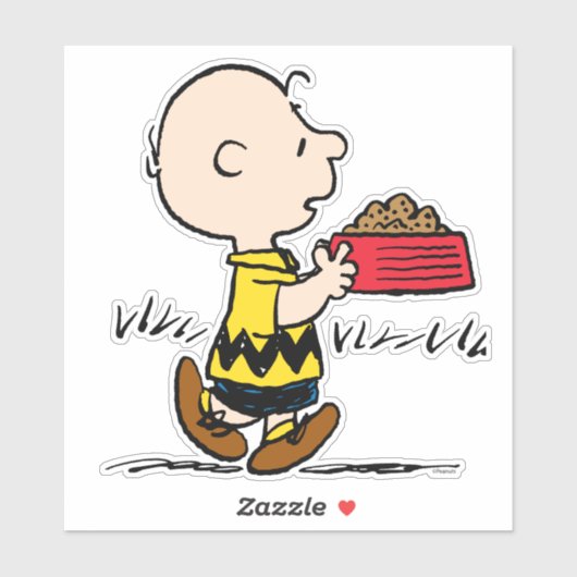 pinda's | Charlie Brown met Snoopy's Dish Sticker (Vel)