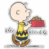 pinda's | Charlie Brown met Snoopy's Dish Sticker (Voorkant)
