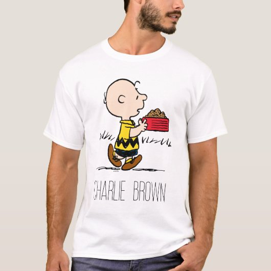 pinda's | Charlie Brown met Snoopy's Dish T-shirt (Voorkant)